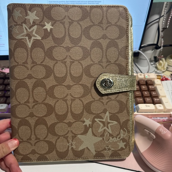 Coach Other - SOLD Coach Repurposed Notebook Cover - Originally Ipad Case